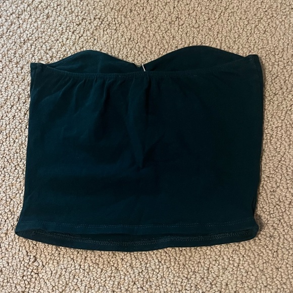 PacSun tube top crop top emerald green size medium - Picture 5 of 7